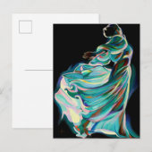Carte Postale Art Deco Danseur Abstrait - Impression d'Art (Devant / Derrière)