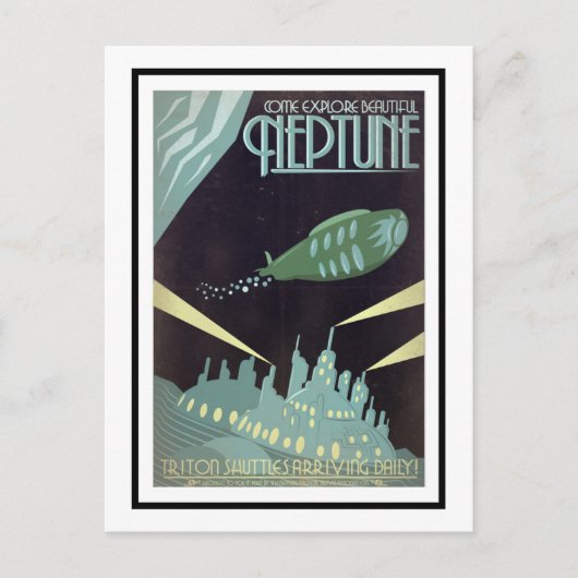 Carte postale - Art Déco Découvrez Neptune (Devant)