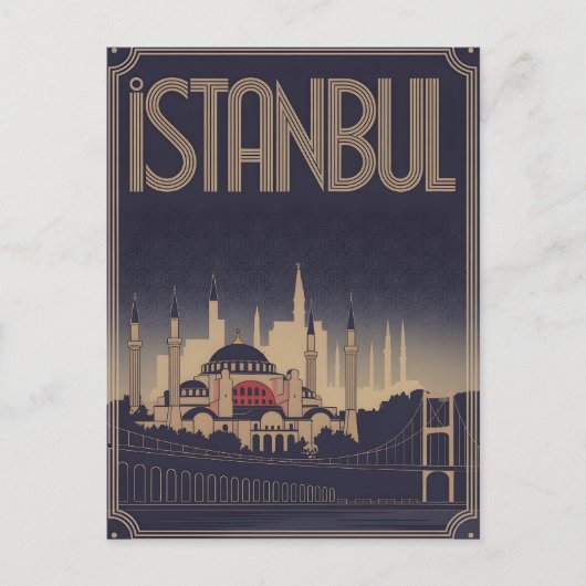 Carte Postale Art déco d'Istanbul (Devant)