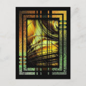 Carte Postale Art Déco En Vert Et Or (Devant)