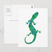 Carte Postale Art déco Grüner Gecko (Devant / Derrière)