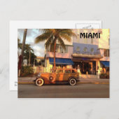 Carte Postale Art déco Miami (Devant / Derrière)