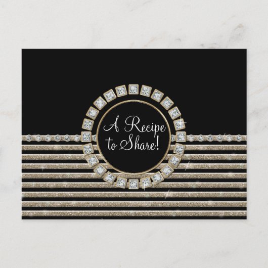 Carte Postale Art Déco Moderne Horizontale Parties scintillant e (Devant)