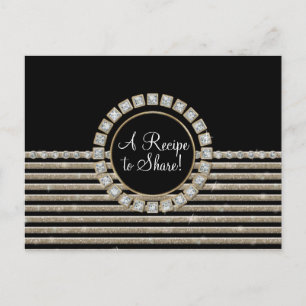 Carte Postale Art Déco Moderne Horizontale Parties scintillant e