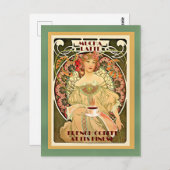 Carte Postale Art déco Mucha Latte (Devant / Derrière)