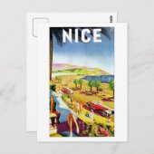 Carte Postale Art déco Nice Côte d'Azur (Devant / Derrière)