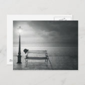 Carte Postale Art déco noir et blanc d'art de photo, cru, (Devant / Derrière)