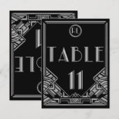 Carte Postale Art Déco Noir Gatsby Style Tableau Numéro 11 (Devant / Derrière)