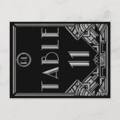 Carte Postale Art Déco Noir Gatsby Style Tableau Numéro 11 (Dos)