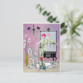 Carte postale Art Déco—Peinture originale (Debout devant)