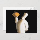 Carte Postale Art Déco Restaurant Chef, Affaires Vintages (Devant / Derrière)
