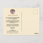 Carte Postale Art Déco Rétro Mariage Anniversaire Noir & Or (Dos)