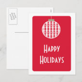 Carte postale Art Déco, Rouge Clair (Devant / Derrière)