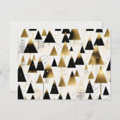 carte postale art déco sapins de noël (Devant / Derrière)