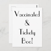 Carte postale Art Déco Vacciné et Boo Tickety (Devant / Derrière)