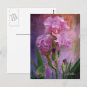 Carte postale Art Déesse Rose (Devant / Derrière)