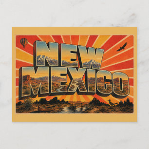 Carte Postale Art des montagnes du désert du Nouveau-Mexique