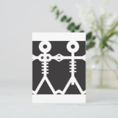 Carte Postale Art d'icône de squelettes (Debout devant)