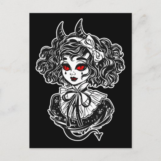 Carte Postale Art d'illustration de sorcière Salem (Devant)