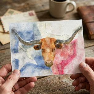 Carte Postale Art d'impression à l'aquarelle représentant une va