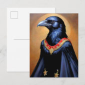 Carte Postale Art d'oiseau noir (Devant / Derrière)