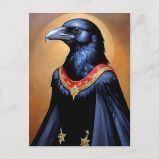 Carte Postale Art d'oiseau noir (Devant)