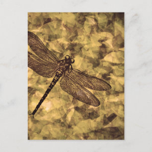 Carte Postale Art Dragonfly vintage