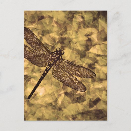 Carte Postale Art Dragonfly vintage (Devant)