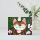 Carte Postale art du chat - bois (5 éléments) (Debout devant)