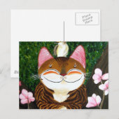 Carte Postale art du chat - bois (5 éléments) (Devant / Derrière)