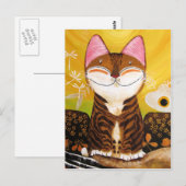 Carte Postale art du chat - terre (5 éléments) (Devant / Derrière)