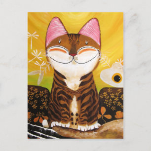 Carte Postale art du chat - terre (5 éléments)