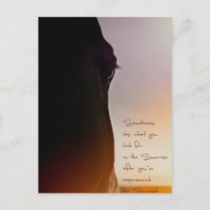 Carte Postale Art du cheval et citation inspirante