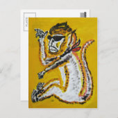Carte Postale Art du cirque singe (Devant / Derrière)
