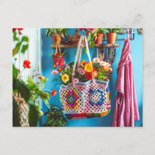 Carte Postale Art du crochet Granny Square