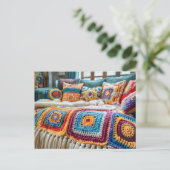 Carte Postale Art du crochet Granny Square (Debout devant)