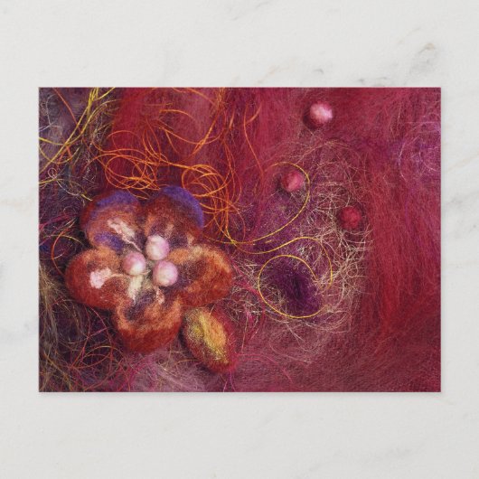 Carte Postale Art du feutrage de fleurs (Devant)
