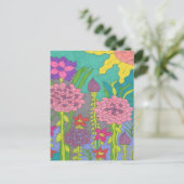 Carte Postale Art du jardin fleuri du printemps (Debout devant)