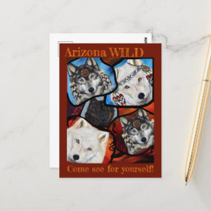 CARTE POSTALE ART DU LOUP