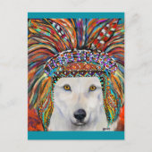 Carte Postale Art du Loup Blanc (Devant)