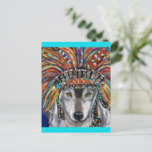 Carte Postale Art du Loup Gris (Debout devant)