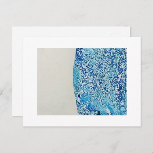 Carte Postale Art du marbre bleu (Devant / Derrière)