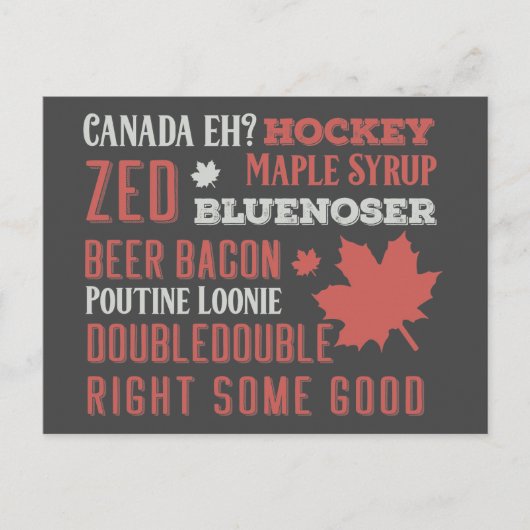 Carte Postale Art du métro Canada Slang (Devant)