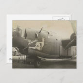 Carte Postale Art du nez sur un Liberator B24 (Devant / Derrière)