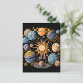 Carte Postale Art du système solaire (Debout devant)