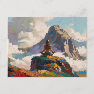Carte Postale Art du Yoga : Beauté équilibrée (Peinture à l'huil
