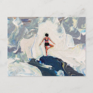 Carte Postale Art du Yoga : Beauté Équilibrée (Peinture à l'Huil