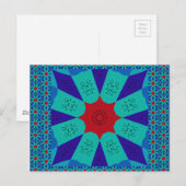 Carte Postale Art Égyptien Ancien : Un Mandala Vibrant. (Devant / Derrière)