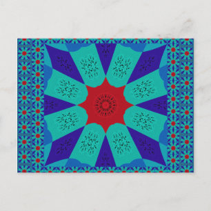 Carte Postale Art Égyptien Ancien : Un Mandala Vibrant.