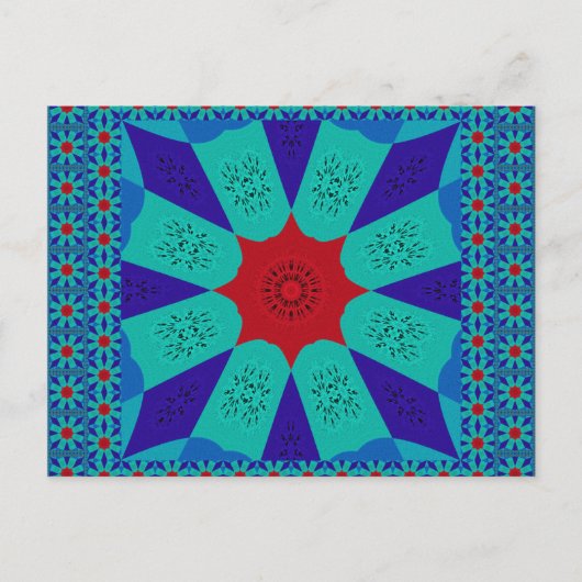 Carte Postale Art Égyptien Ancien : Un Mandala Vibrant. (Devant)